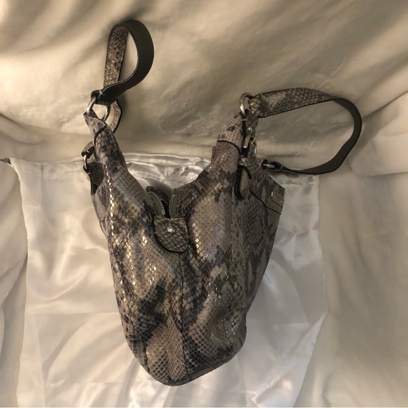 COACH Python Embossed Leather Exotic Hobo Bag F19678 - Picture 4 of 16